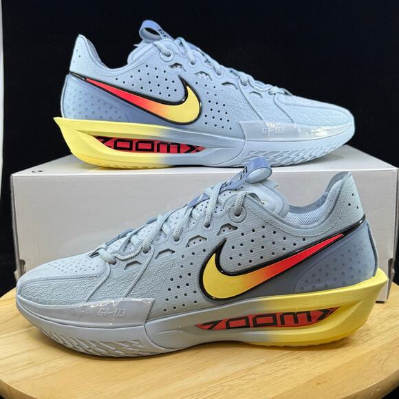Nike G.T. Cut 3 Light Armory Blue Crimson Yellow DV2913-405 Mens Sz 10 Shoe RARE main image 10